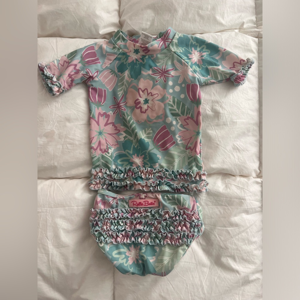 RuffleButts | Toddler Girl swimsuit - Picture 1 of 3